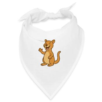 Wildkatze die lacht - Bandana - Weiß - Vorne