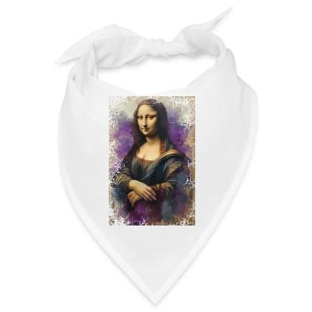 Mona Lisa neu interpretiert - Öl auf Leinwand - Bandana - Weiß - Vorne