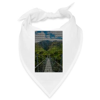 Gitterpfad im Weinbergpanorama - Bandana - Weiß - Vorne