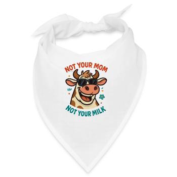 Kuh mit Sonnenbrille – Nicht deine Milch - Bandana - Weiß - Vorne
