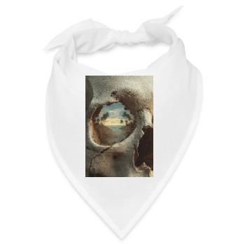 Tropische Insel in Schädel - Bandana - Weiß - Vorne