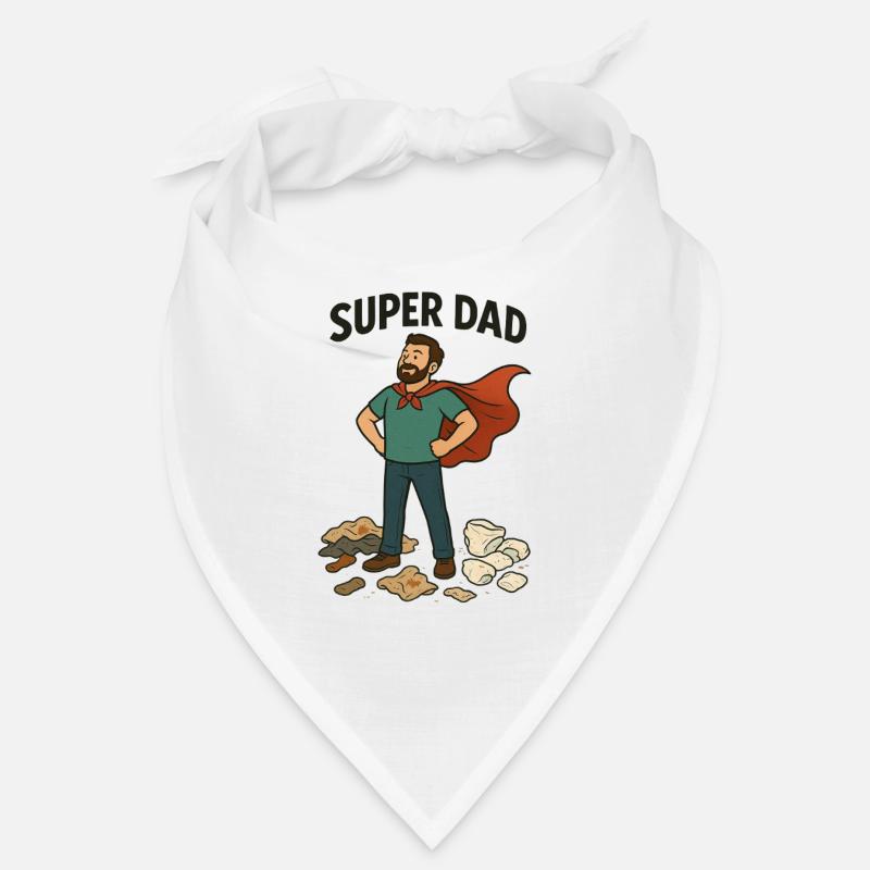 Super Dad Capeheld - Bandana - Weiß