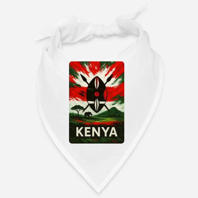 Conception de drapeaux de paysage du Kenya Bandana