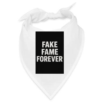 Fake Fame Forever Satire - Bandana - Weiß - Vorne