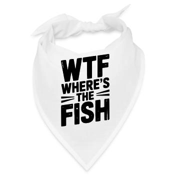 WTF Wo ist der Fisch - Bandana - Weiß - Vorne