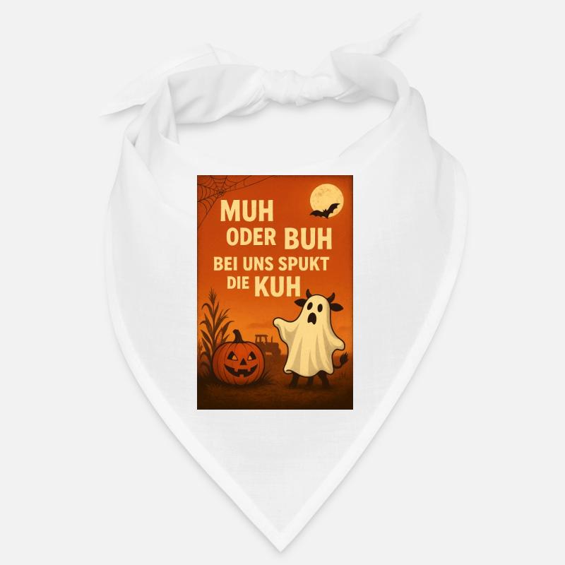 Spukkuh Halloween: MuH oder Buh - Bandana - Weiß