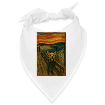 Schreckenhund am Küstenweg - Bandana - Weiß - Vorne