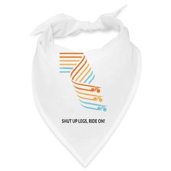 Shut up legs – Ride on Fahrrad Spruch Shirt - Bandana - Weiß - Vorne