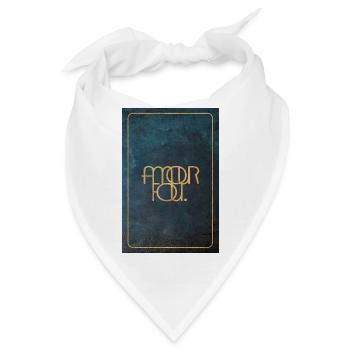 Amour Fou Goldfolie auf Blau - Bandana - Weiß - Vorne