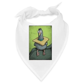 Sir Gurrington sitzt - Bandana - Weiß - Vorne