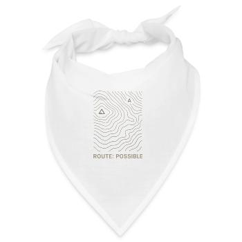 Route Possible – Topografisches Outdoor-Design - Bandana - Weiß - Vorne