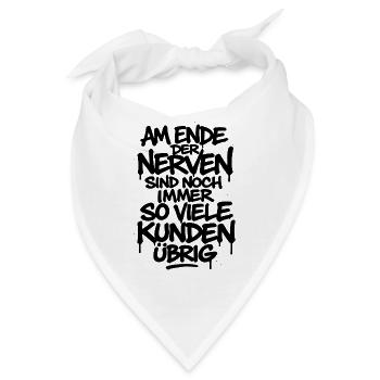 Lustiger Spruch für Support, Büro & Kundenservice - Bandana - Weiß - Vorne