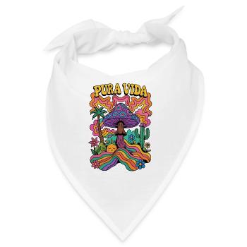 PURA VIDA SHROOM WORLD - Bandana - Weiß - Vorne
