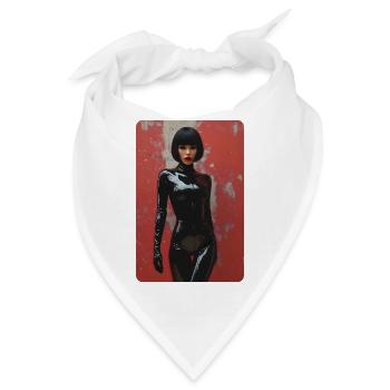 T-shirt Noir Femme - Bandana - Weiß - Vorne