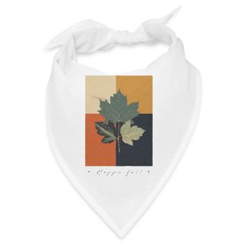Herbst-Botanicals-Gitter - Bandana - Weiß - Vorne