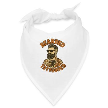 Bearded and Tattooed - Bandana - Weiß - Vorne