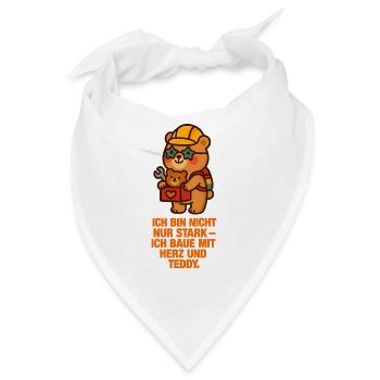 ich_bin_nicht_nur_Stark_Ich_Baue_mit_Herz_und_T - Bandana - Weiß - Vorne