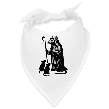 Pestdoktor und Mäuse - Bandana - Weiß - Vorne