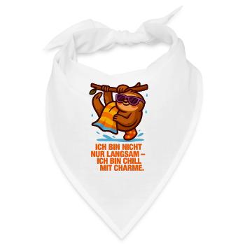 Ich_bin_nicht_Langsam_Ich_bin_Chill_mit_Charme - Bandana - Weiß - Vorne