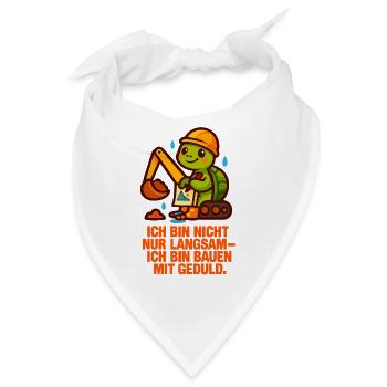 Ich_bin_nicht_nur_Langsam_Ich_bin_Bauen_mit_ged - Bandana - Weiß - Vorne