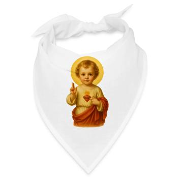 Jesuskind mit Heiligenschein - Bandana - Weiß - Vorne