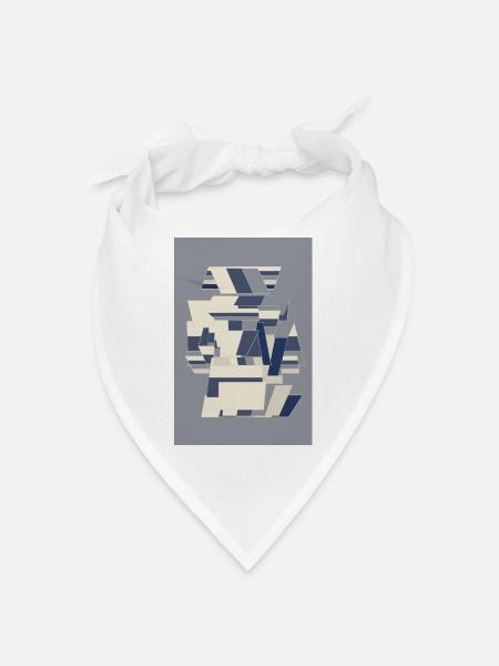 Blue Robot Warrior - Bandana - white - Front