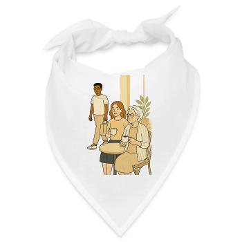 Kaffeestunde Generationen - Bandana - Weiß - Vorne