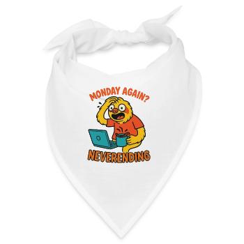 Montag wieder endlos - Bandana - Weiß - Vorne