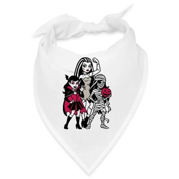 Vampirische Halloween-Truppe - Bandana - Weiß - Vorne