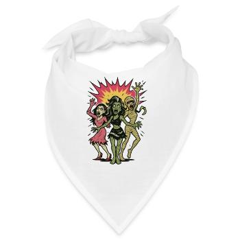 Zombietrio des Grusels - Bandana - Weiß - Vorne