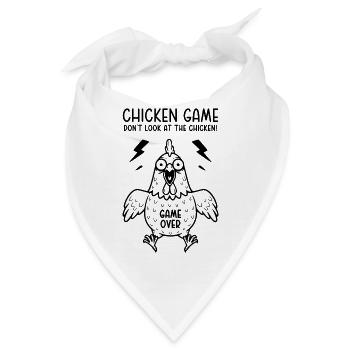 Chicken Game Don't look at the chicken Game over - Bandana - Weiß - Vorne