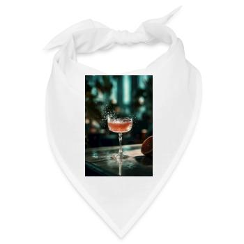 Rosa Cocktail Splash im Coupe-Glas - Bandana - Weiß - Vorne