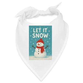 Let It Snow Snowman Design - Bandana - Weiß - Vorne