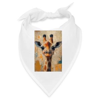 Illustration einer Giraffe - Bandana - Weiß - Vorne