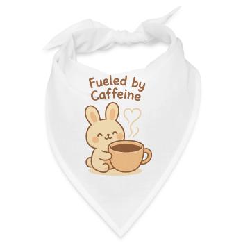 Angetrieben von Caffeine Bunny - Bandana - Weiß - Vorne