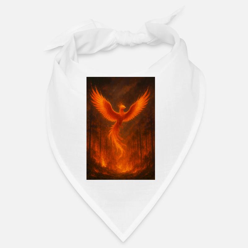 Flammender Phönix im Wald Bandana