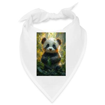 Illustration eines Pandas - Bandana - Weiß - Vorne