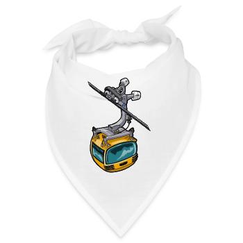 1422-Gondel-GELB - Bandana - Weiß - Vorne