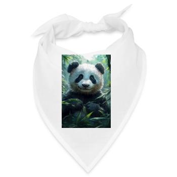 Illustration eines Pandas - Bandana - Weiß - Vorne