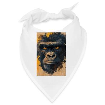 Illustration eines Gorillas - Bandana - Weiß - Vorne