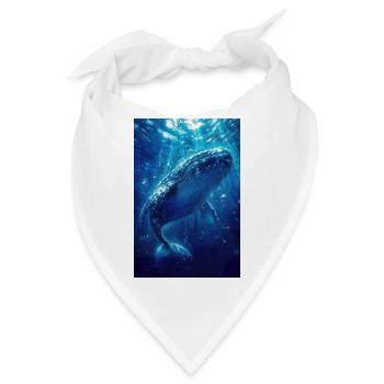 Illustration eines Wals - Bandana - Weiß - Vorne