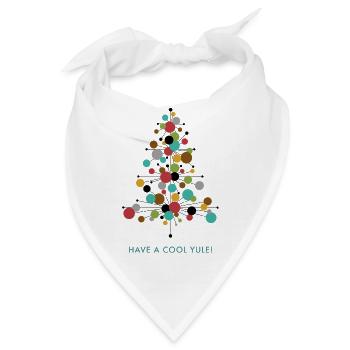 Have a Cool Yule! – Retro Weihnachtsdesign - Bandana - Weiß - Vorne