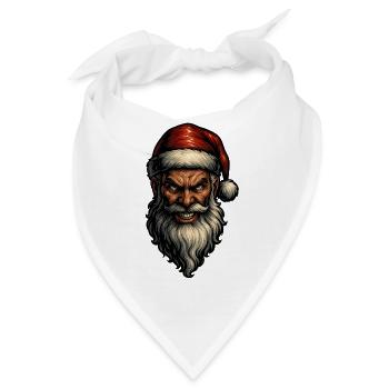 Düsterer Weihnachtsmann Fratze - Bandana - Weiß - Vorne