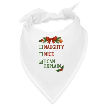 Weihnachtsdesign unartig Ich kann es erklären - Bandana - Weiß - Vorne