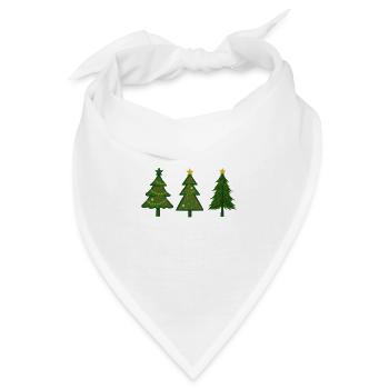 Weihnachtsbaum Christbaum Tannenbaum - Bandana - Weiß - Vorne