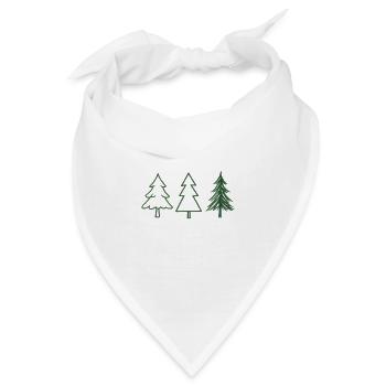 Weihnachts Motiv Christbaum Tannenbaum - Bandana - Weiß - Vorne