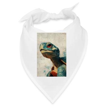 Illustration einer Schildkröte - Bandana - Weiß - Vorne