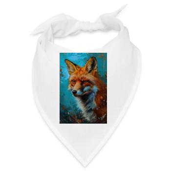 Illustration eines Fuchses - Bandana - Weiß - Vorne