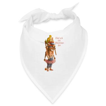WEIL ICH EIN MÄDCHEN BIN  - Bandana - Weiß - Vorne