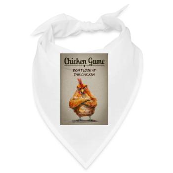 Funny Chicken Game – Don’t Look at This Chicken - Bandana - Weiß - Vorne
